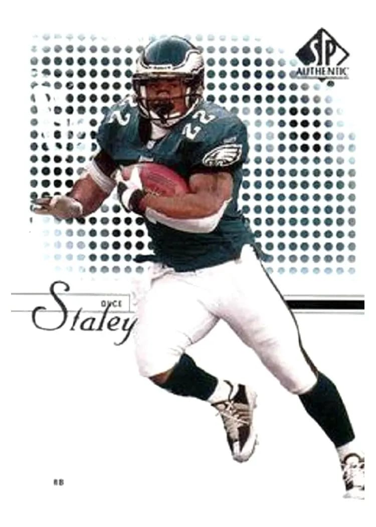 2002 SP Authentic Duce Staley #12 card