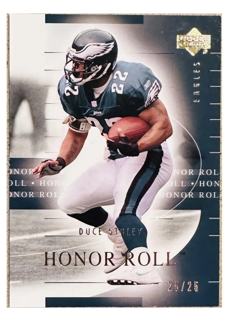 2002 Upper Deck Honor Roll Duce Staley #44 card