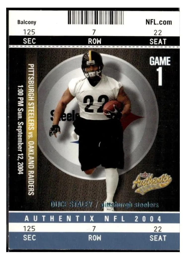 2004 Fleer Authentix Duce Staley #24 card