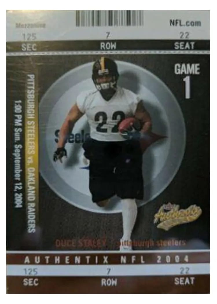 2004 Fleer Authentix Duce Staley #24 card