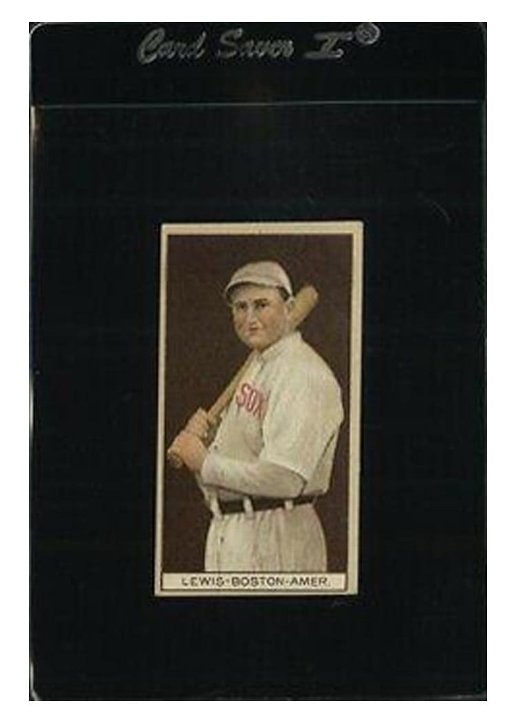 1912 T207 Brown Background Duffy Lewis card