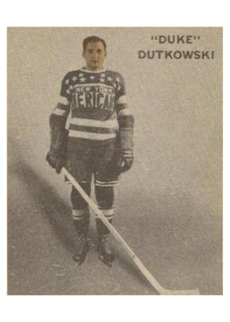 1933 World Wide Gum Ice Kings Duke Dutkowski #56 card