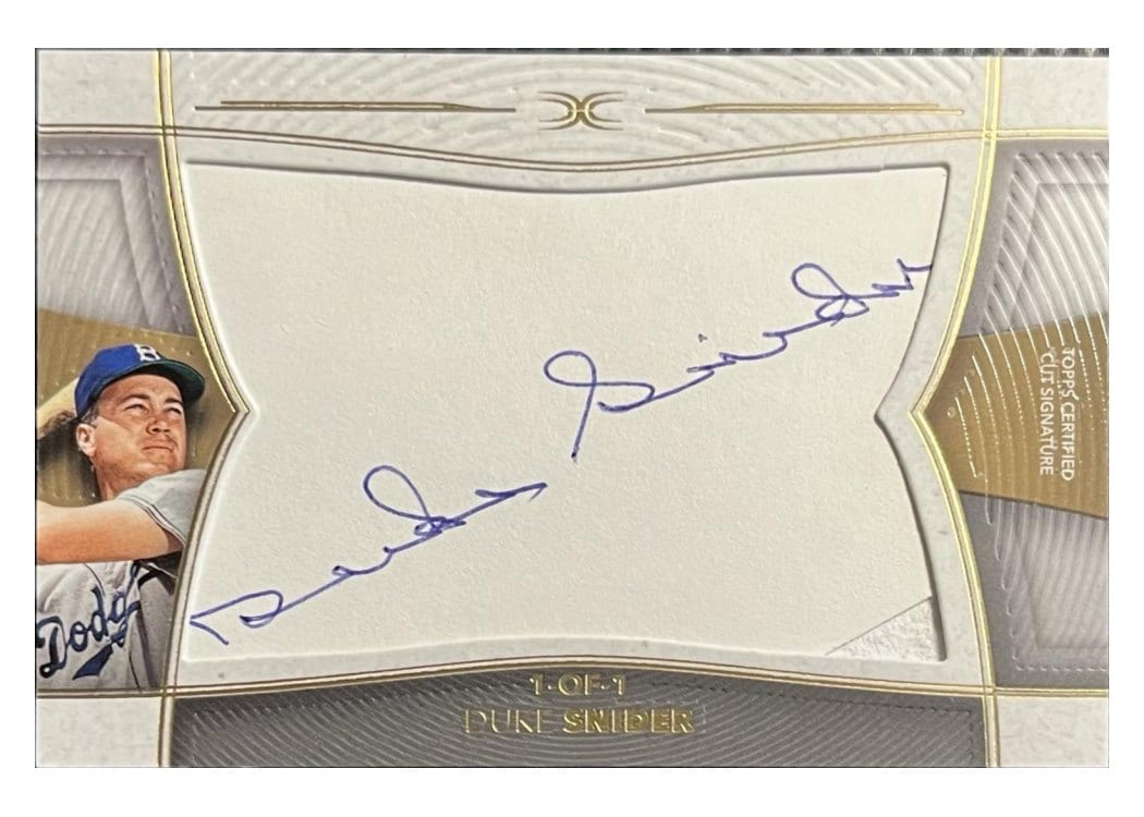2021 Topps Definitive Collection Cut Signatures Duke Snider #DCS-DS card
