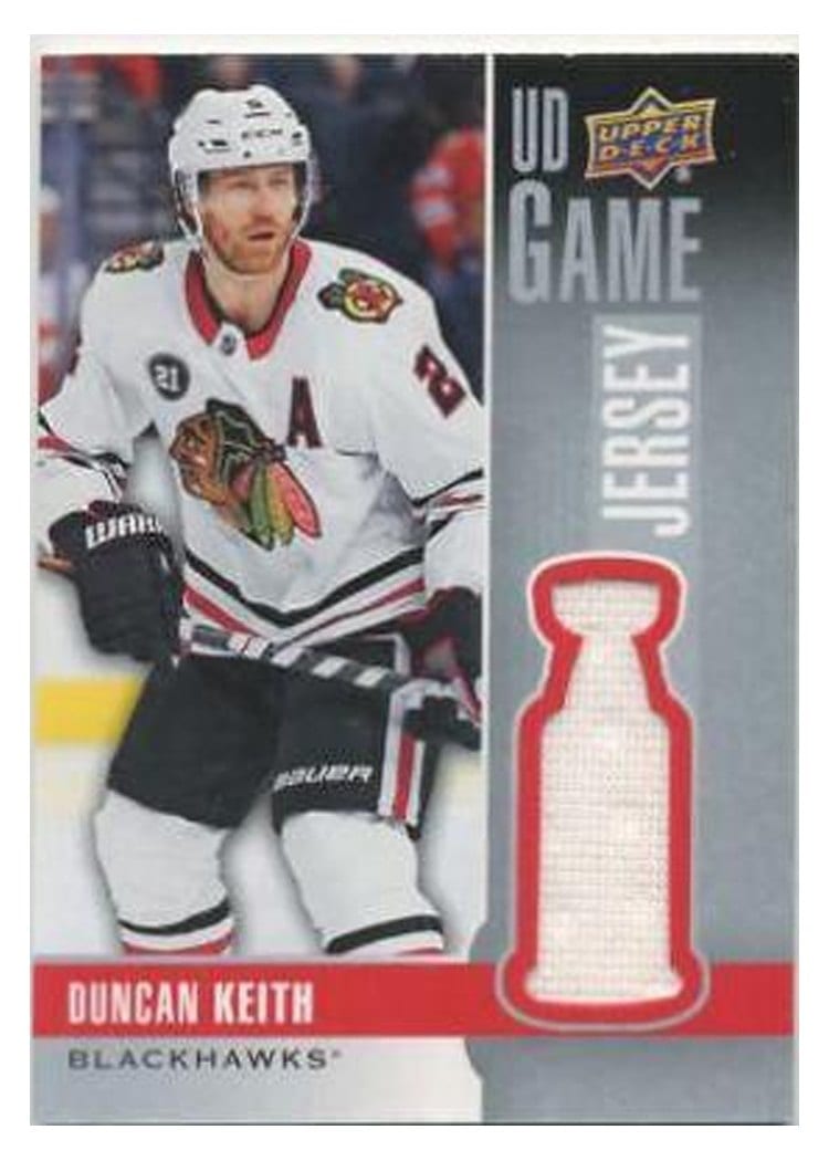 2019-20 Upper Deck UD Game Jersey Duncan Keith #GJ-DK card
