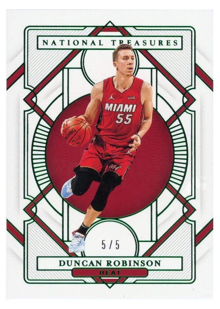 2020-21 Panini National Treasures Base Set Duncan Robinson #71 card
