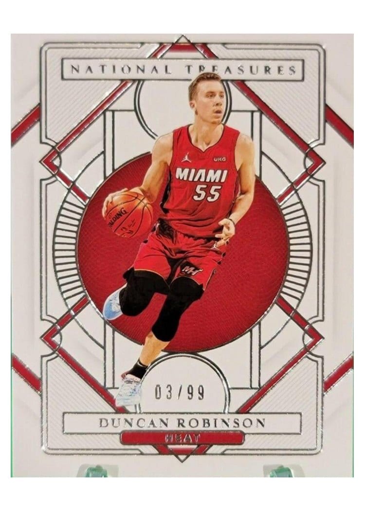 2020-21 Panini National Treasures Base Set Duncan Robinson #71 card