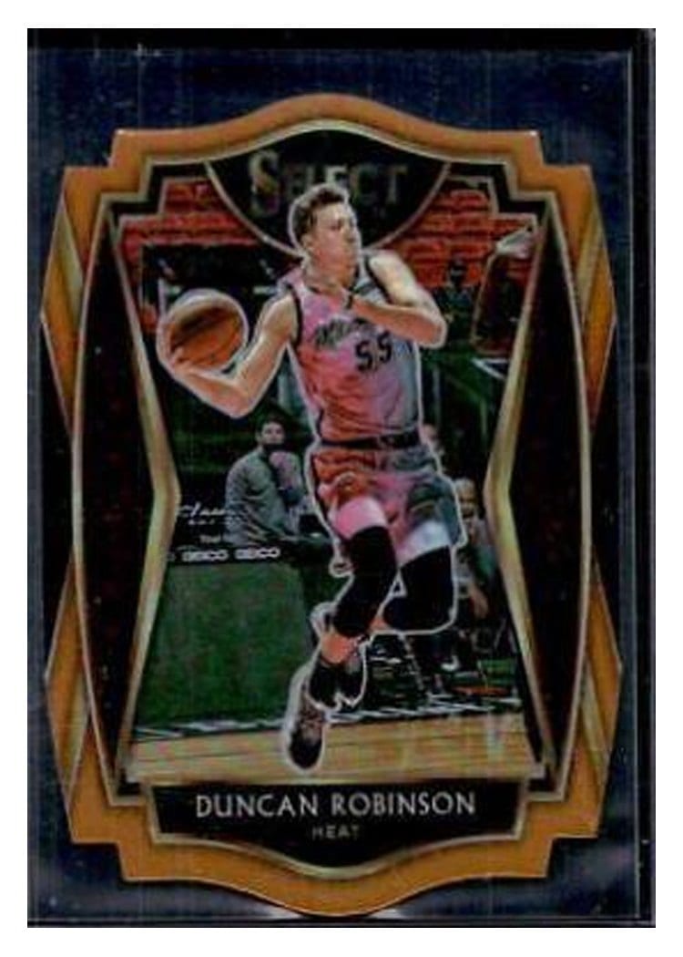 2020-21 Panini Select Base Set Duncan Robinson Orange Prizm Die Cut #154 card
