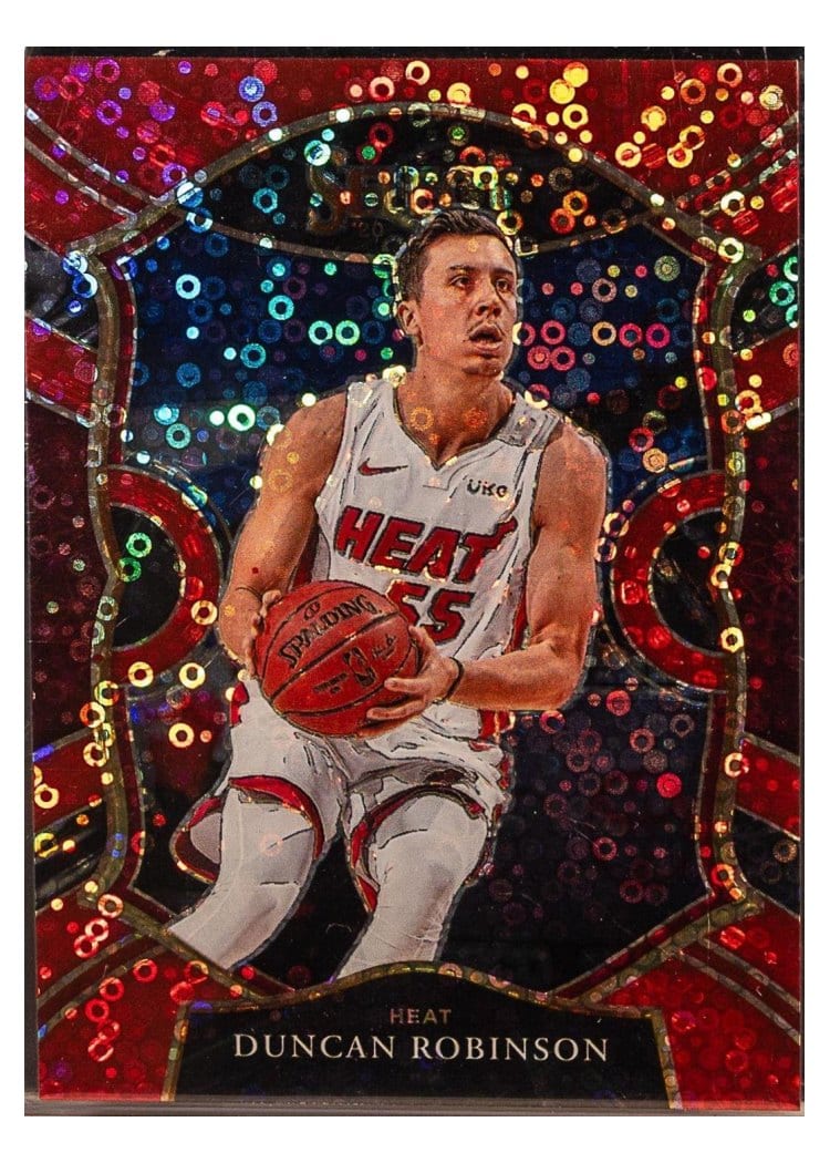 2020-21 Panini Select Base Set Duncan Robinson Red Disco Prizm #154 card