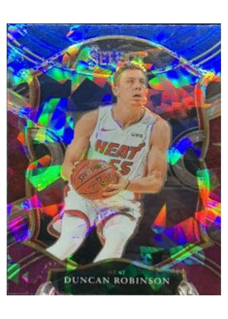 2020-21 Panini Select Base Set Duncan Robinson Blue White Purple Ice #30 card