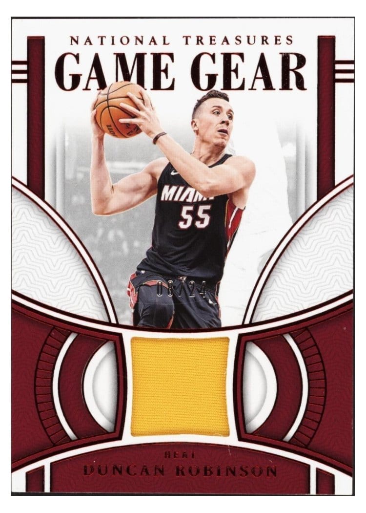 2023-24 Panini National Treasures Game Gear Duncan Robinson #5 card