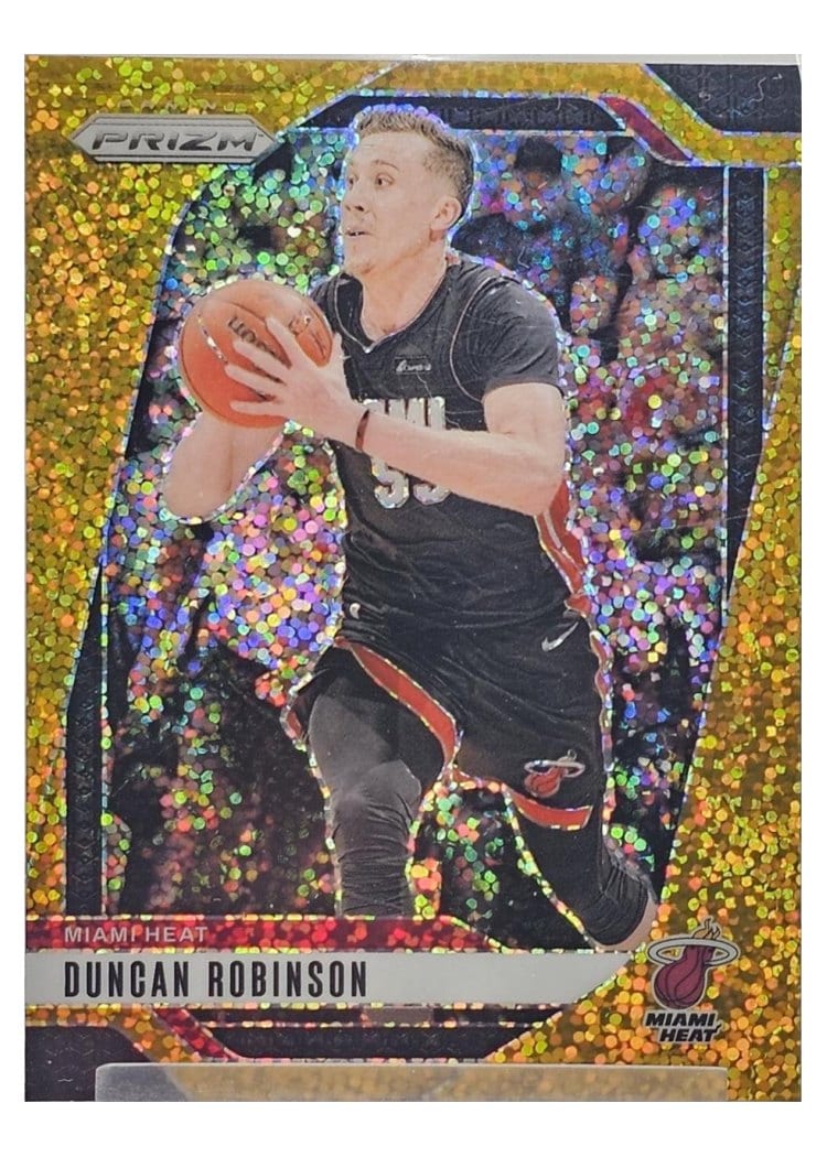 2024-25 Panini Prizm Base Set Duncan Robinson Gold Sparkle #190 card