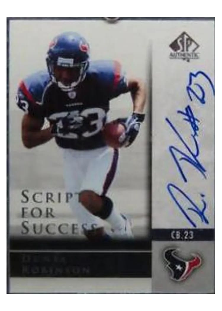 2004 SP Authentic Scripts for Success Autograph Dunta Robinson #SS-DR card