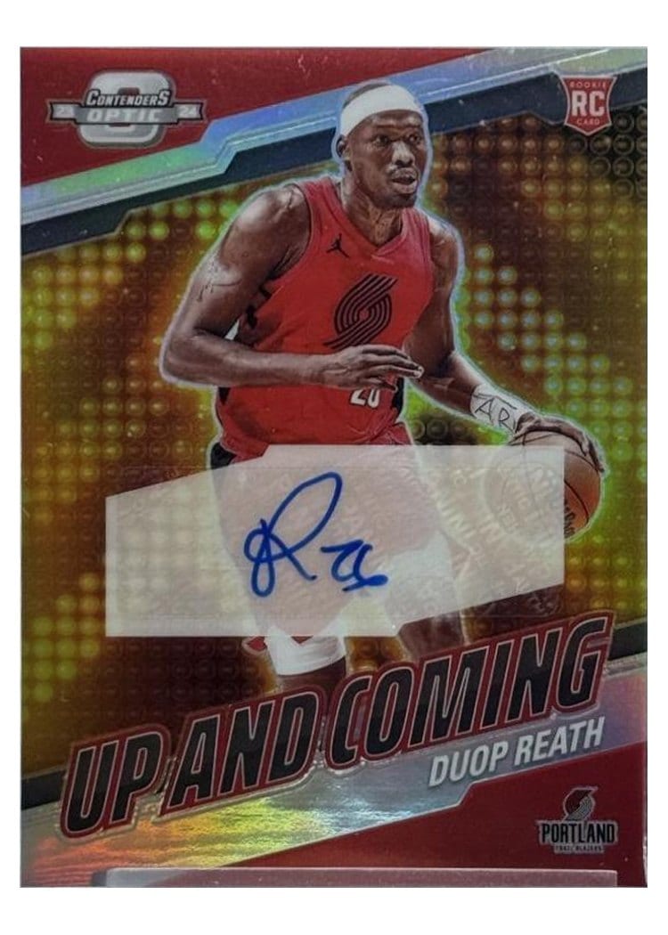 2023-24 Panini Contenders Optic Up and Coming Autographs Duop Reath #UC-DRP card