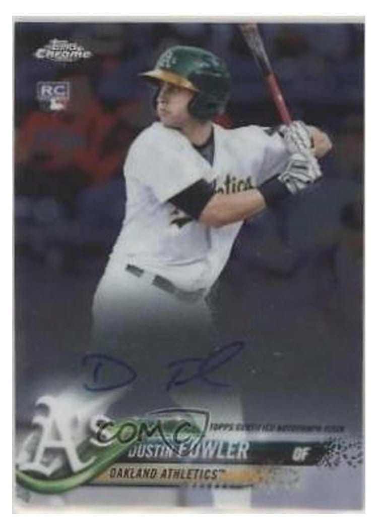 2018 Topps Chrome Rookie Autographs Dustin Fowler #RA-DF card