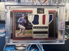 2022 Panini Three and Two Prospect Dual Jerseys Dustin Harris #PDJ-DH card
