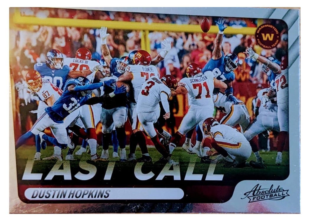 2022 Panini Absolute Last Call Dustin Hopkins #LC-11 card