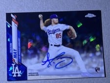 2020 Topps Chrome Sapphire Edition Rookie Autographs Dustin May #CSA-DM card