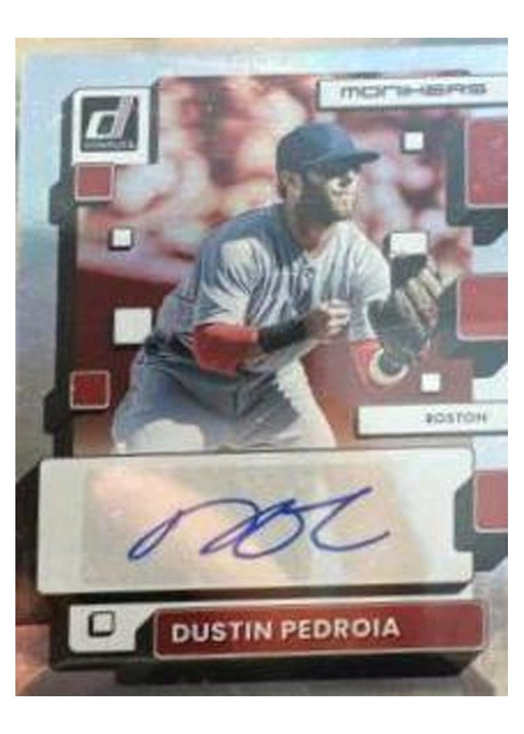 2022 Donruss Monikers Dustin Pedroia #MO-DP card