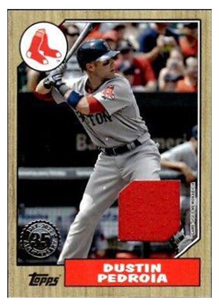2022 Topps 1987 Topps Baseball Relics (Series 1) Dustin Pedroia #87R-DP card