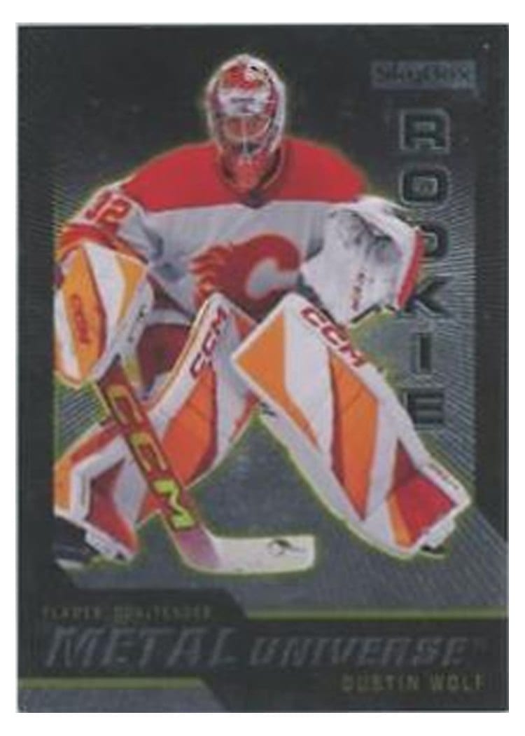 2023-24 SkyBox Metal Universe 2008-09 Rookie Retros Dustin Wolf #R-39 card