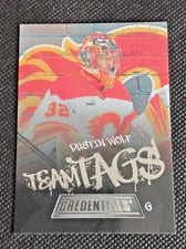 2025-26 Upper Deck Credentials Team Tags Dustin Wolf #TT-10 card