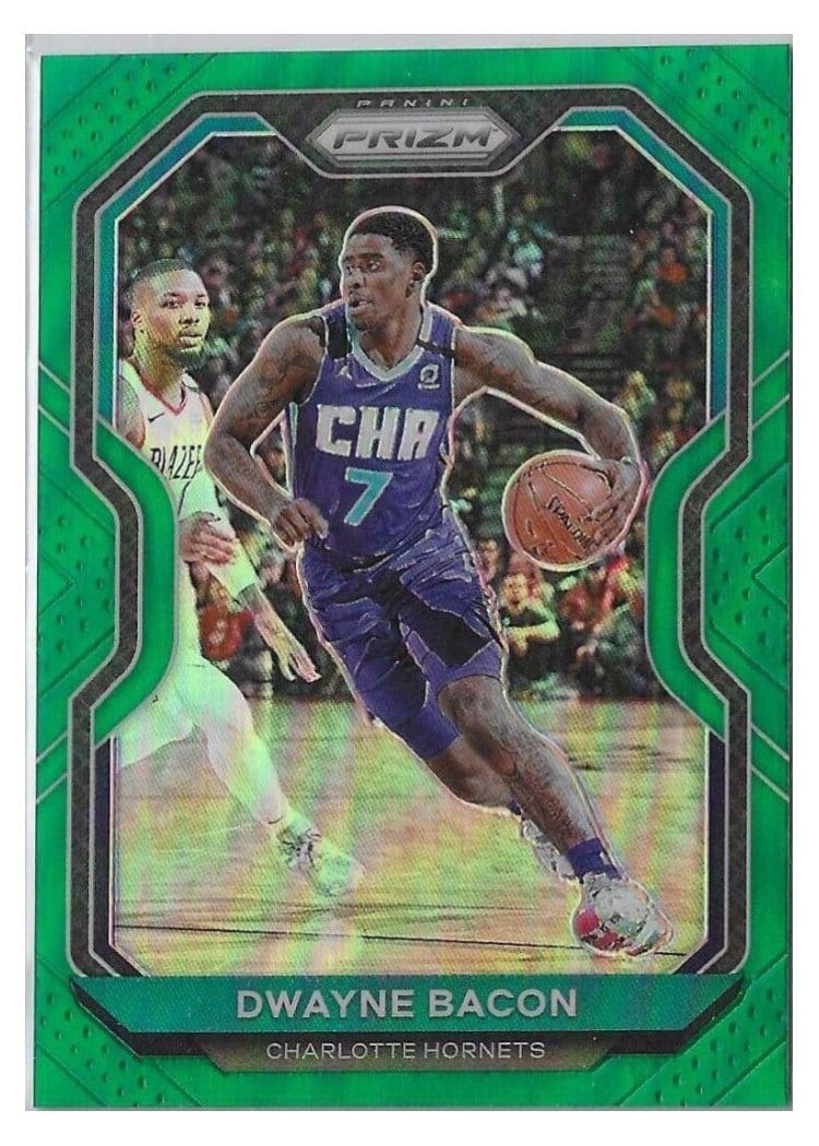2020-21 Panini Prizm Base Set Dwayne Bacon Green Prizm #39 card
