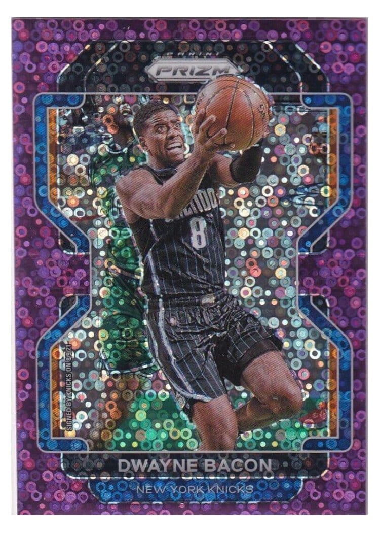 2021-22 Panini Prizm Base Set Dwayne Bacon Fast Break Purple Prizm #197 card