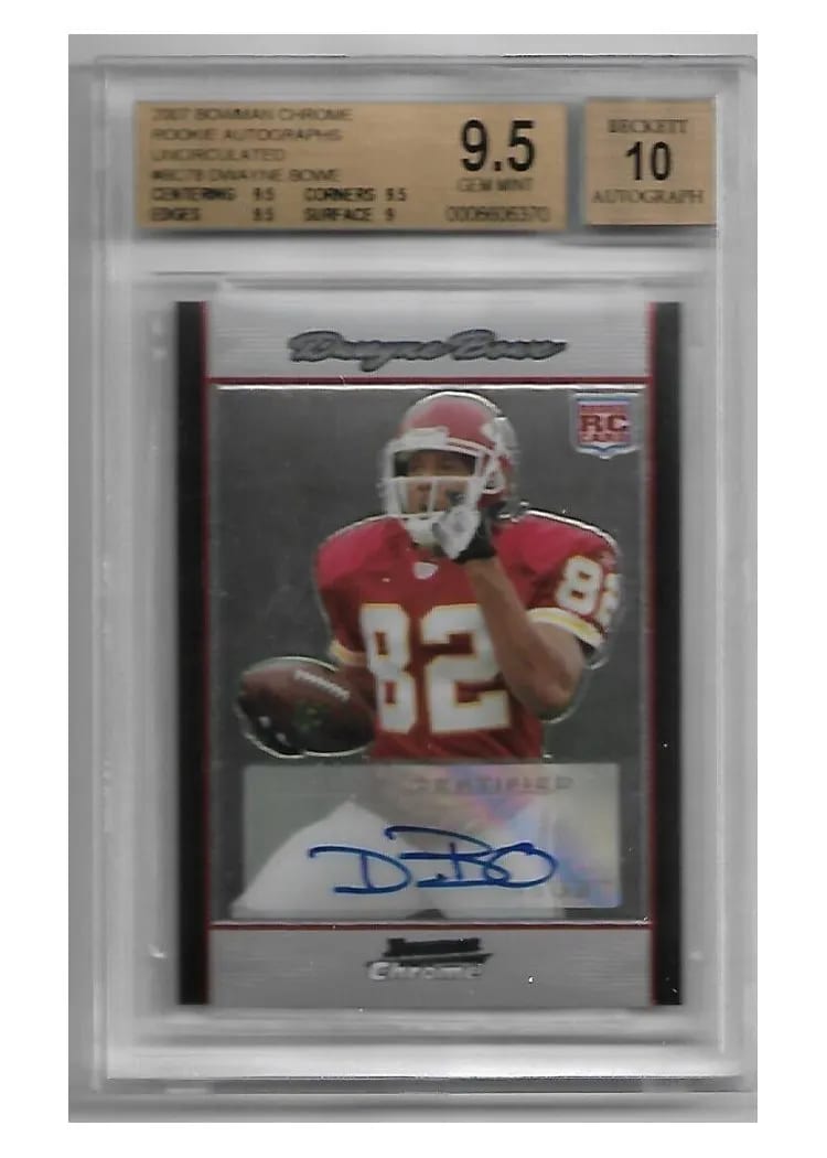 2007 Bowman Chrome Dwayne Bowe #BC78 card
