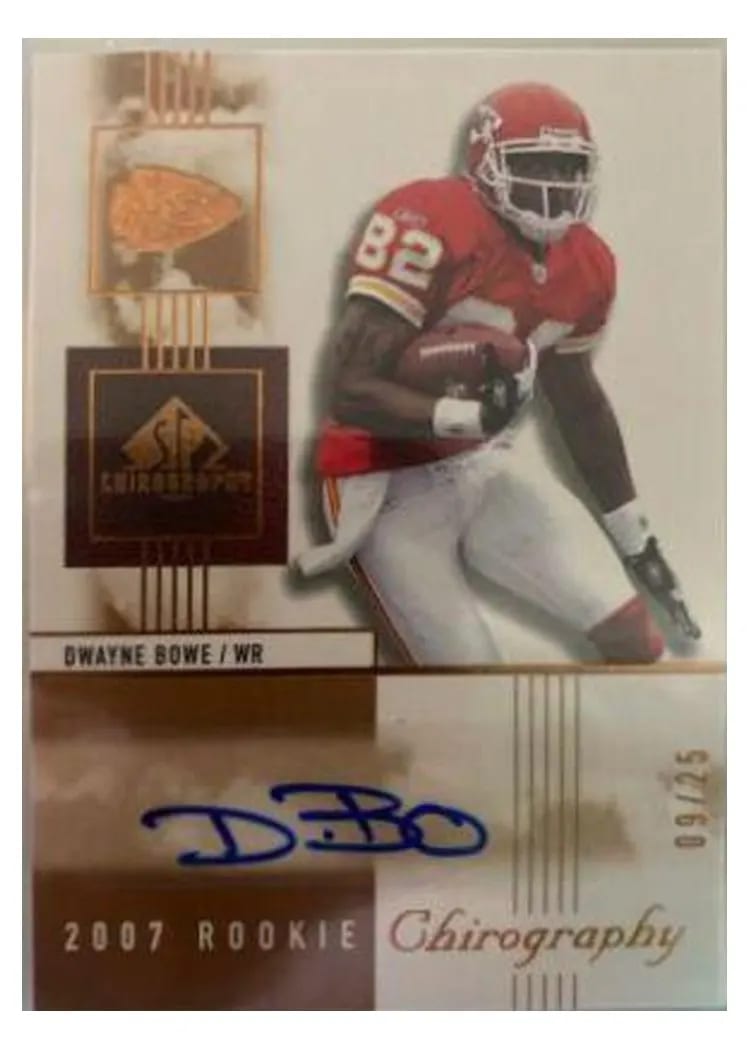 2007 SP Chirography Dwayne Bowe Autograph #104 card