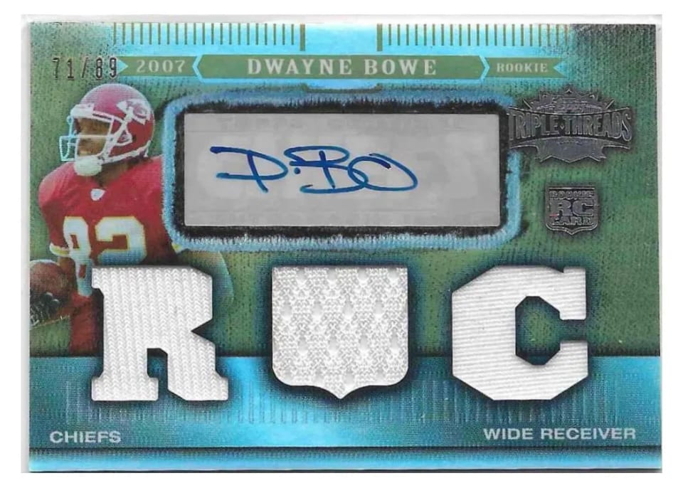 2007 Topps Triple Threads Dwayne Bowe #129 card