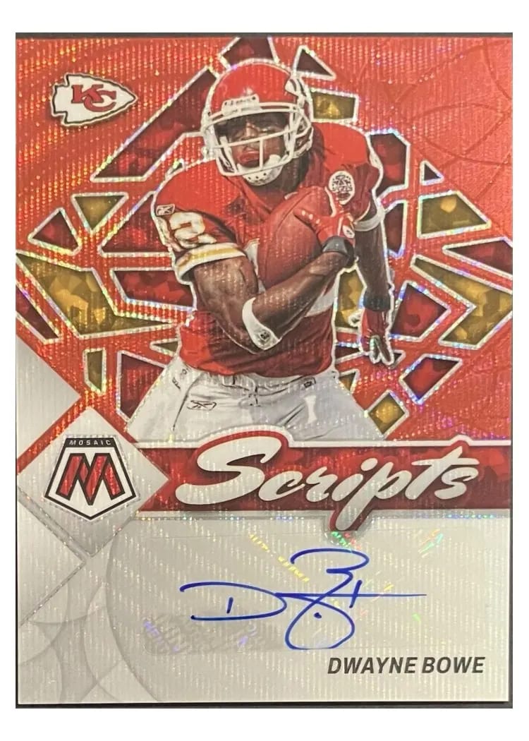 2022 Panini Mosaic Scripts Dwayne Bowe #S-DB card