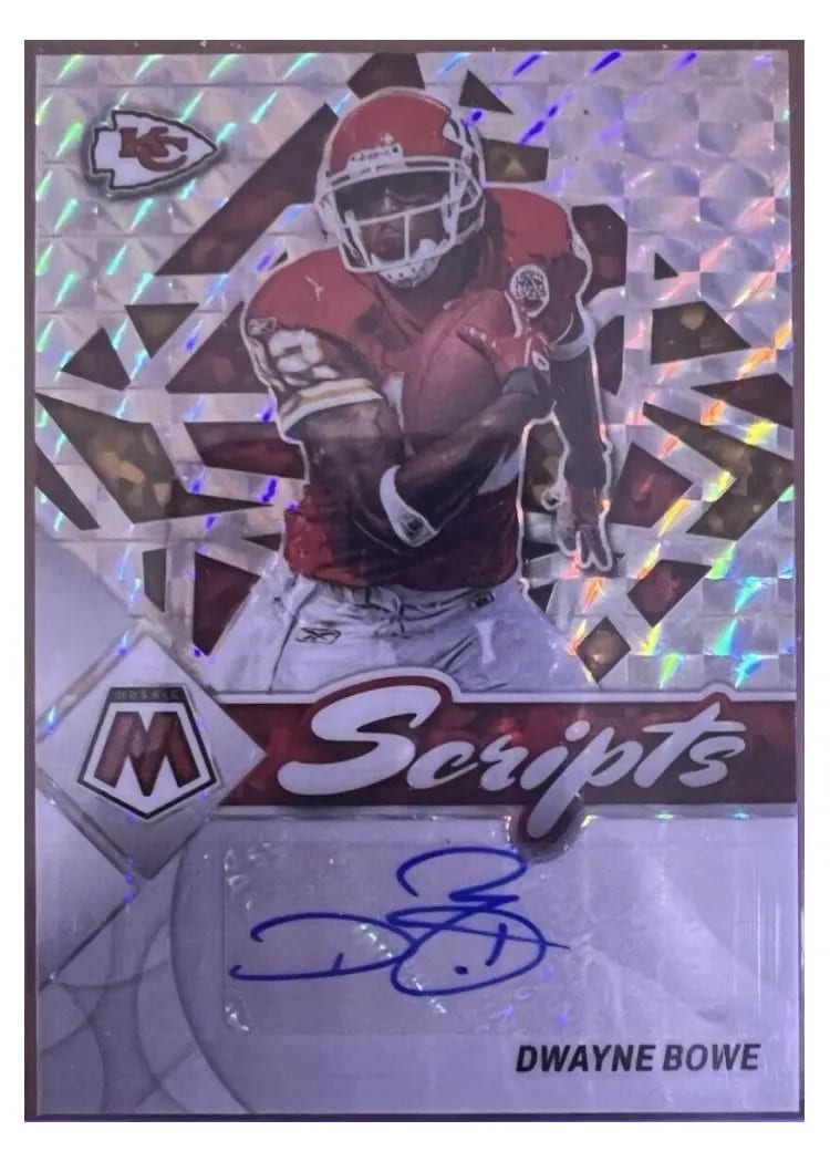2022 Panini Mosaic Scripts Dwayne Bowe #S-DB card