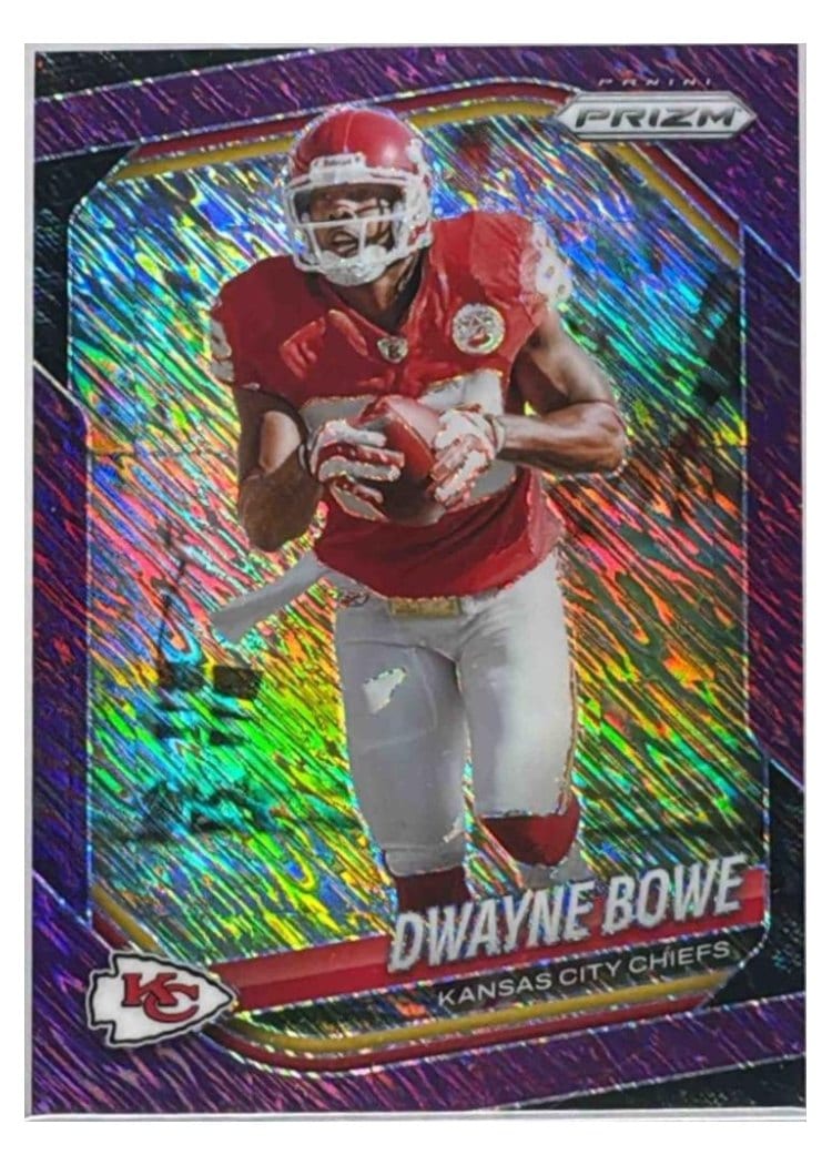 2025 Panini Prizm Base Set Dwayne Bowe Purple Shimmer #46 card