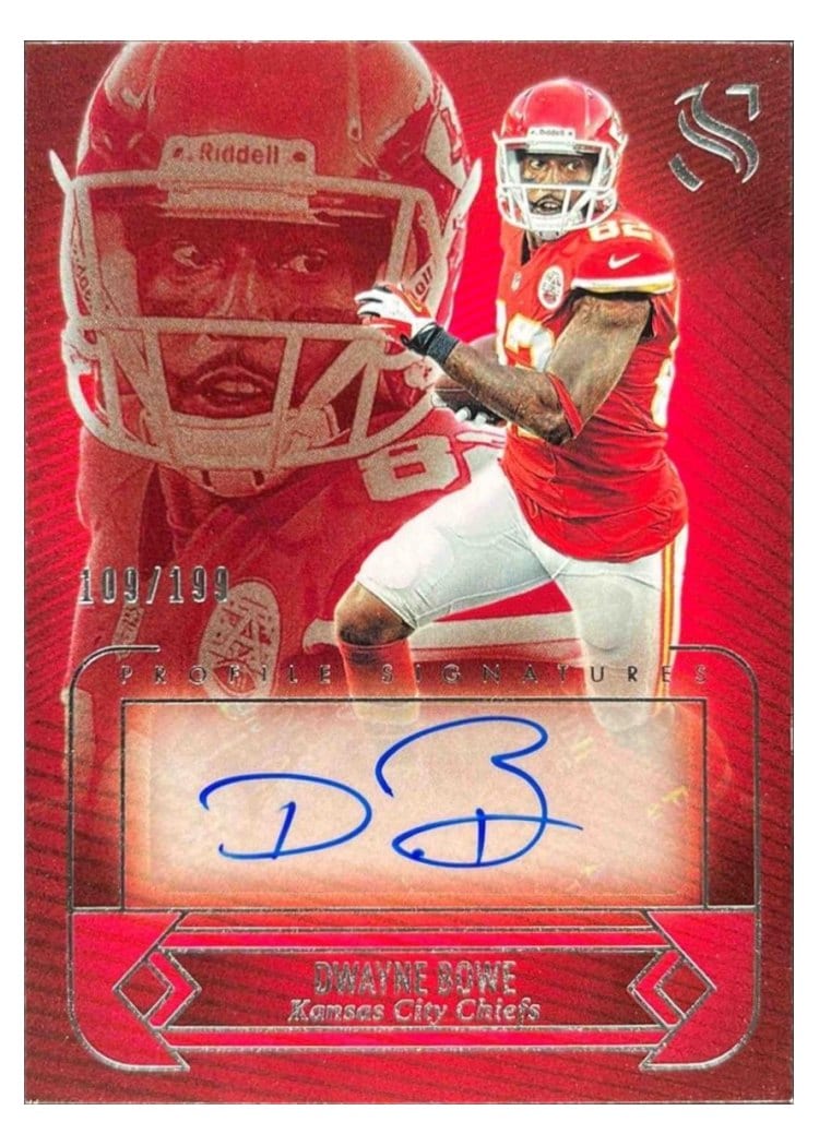 2025 Panini Silhouette Profile Signatures Dwayne Bowe #12 card