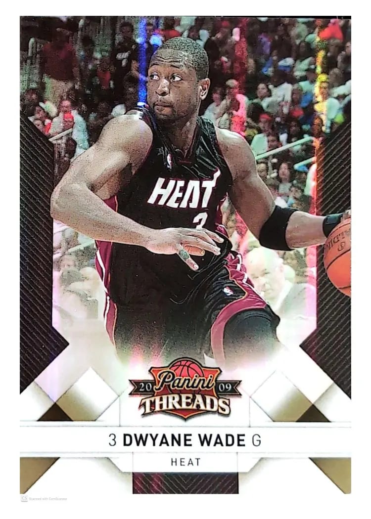 2009 Panini Threads Dwayne Wade Gold #2 card