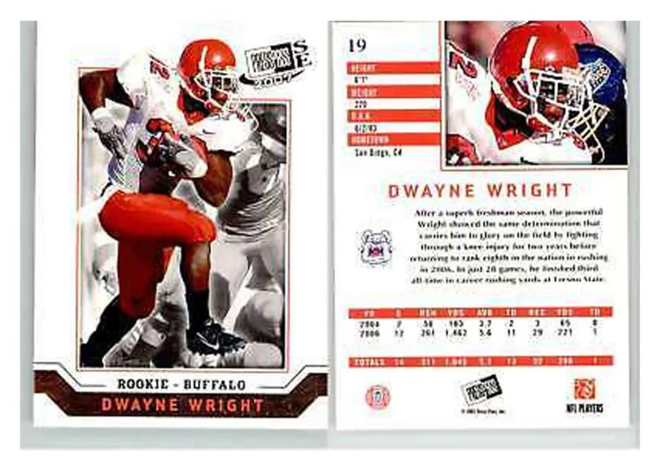 2007 Press Pass Se Dwayne Wright #19 card