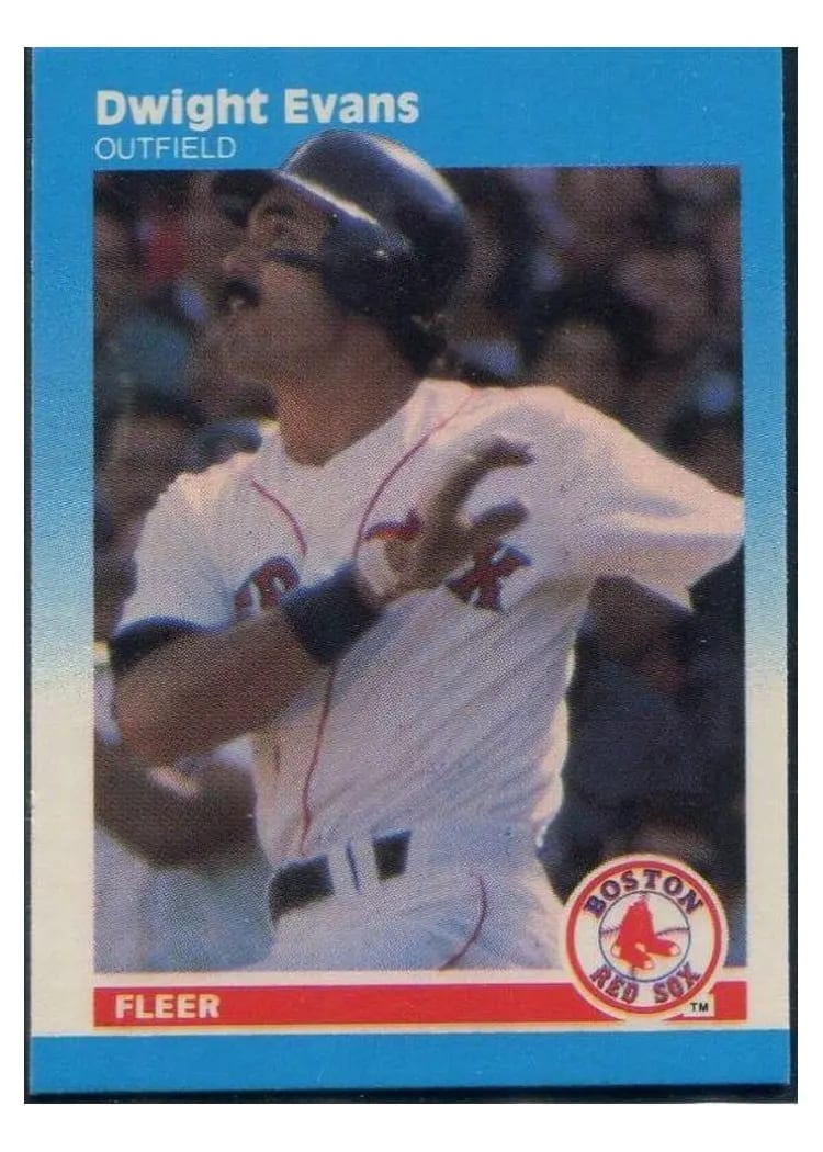 1987 Fleer Mini Dwight Evans #37 card