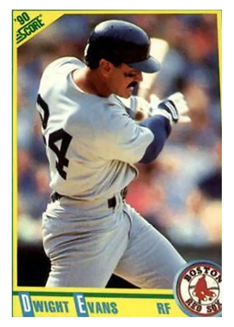 1990 Score Dwight Evans #3 card