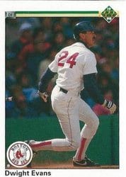 1990 Upper Deck Base Set Dwight Evans #112 card