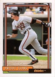 1992 Topps Base Set Dwight Evans #705 card