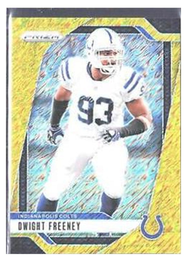 2024 Panini Prizm Base Set Dwight Freeney Gold Shimmer #127 card