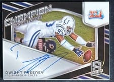 2024 Panini Spectra Champion Signatures Dwight Freeney #CS-DFY card