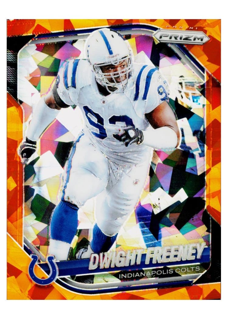 2025 Panini Prizm Base Set Dwight Freeney Orange Ice #120 card