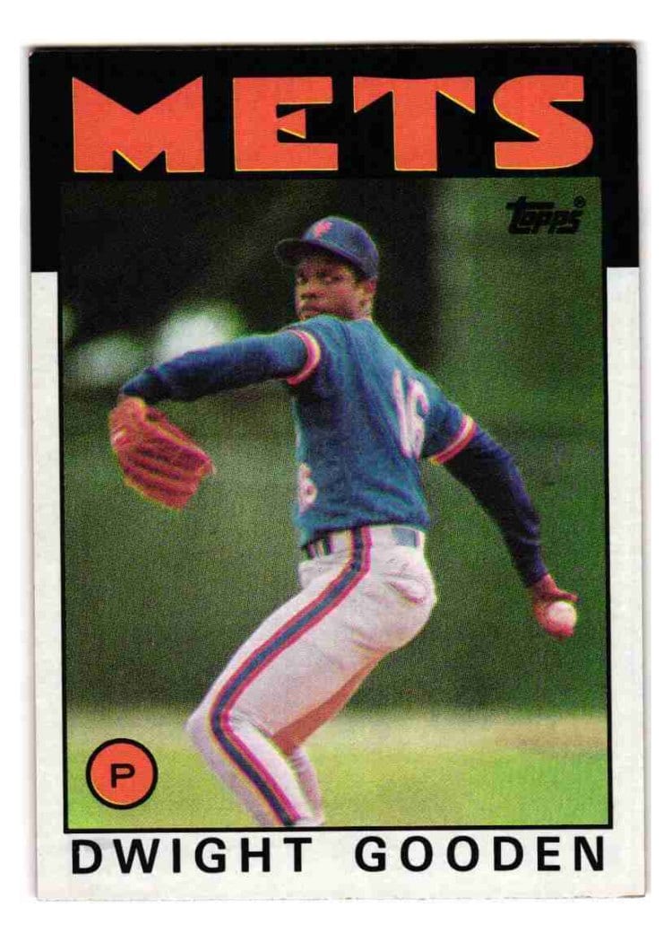 1986 Topps Base Set Dwight Gooden #250 card