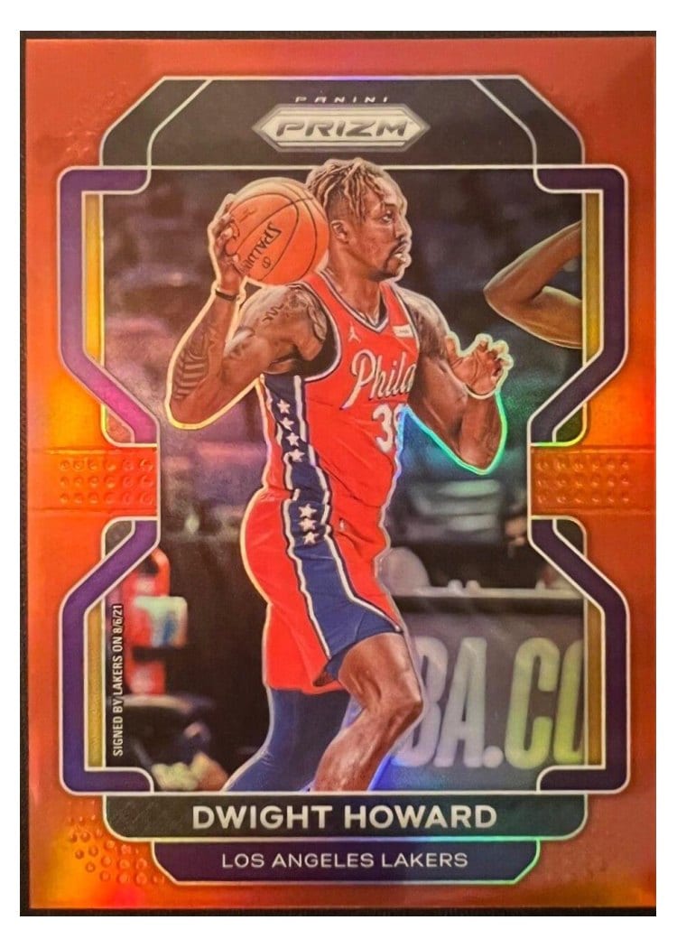 2021-22 Panini Prizm Base Set Dwight Howard Red Gold Wave #172 card