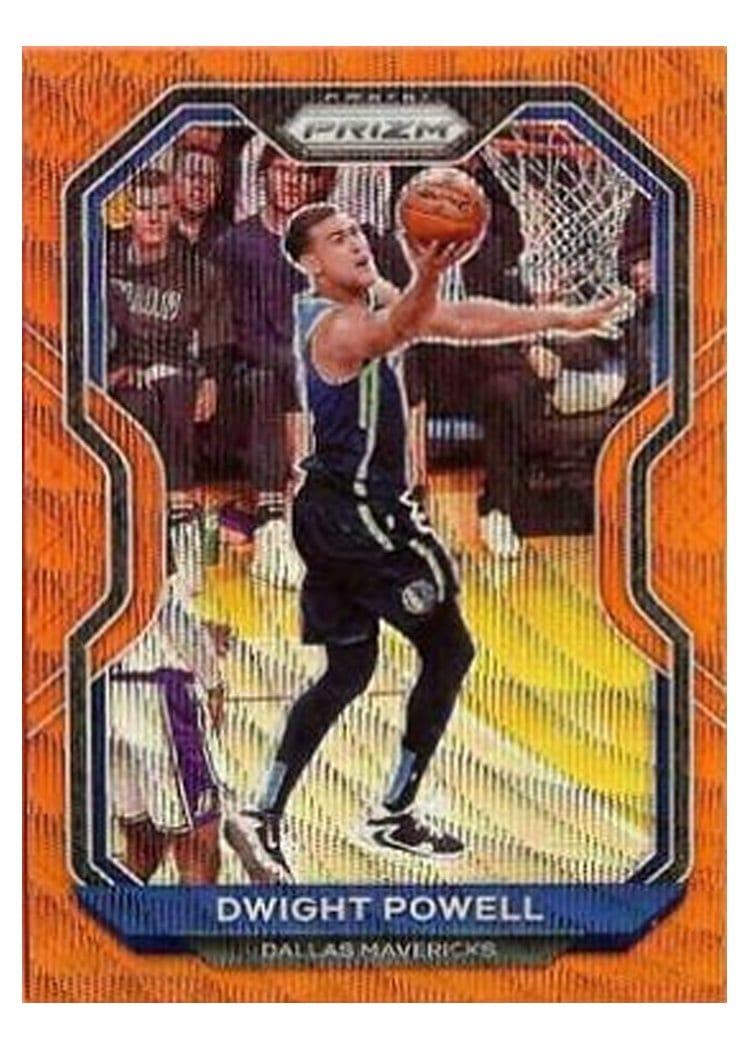 2020-21 Panini Prizm Base Set Dwight Powell Orange Wave Prizm #83 card