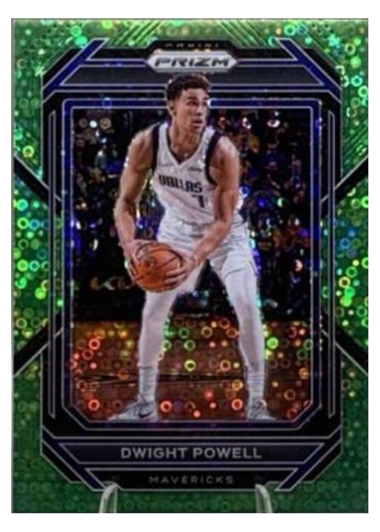 2022-23 Panini Prizm Base Set Dwight Powell Fast Break Neon Green Prizm #187 card