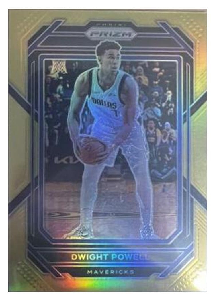2022-23 Panini Prizm Base Set Dwight Powell Gold Prizm #187 card