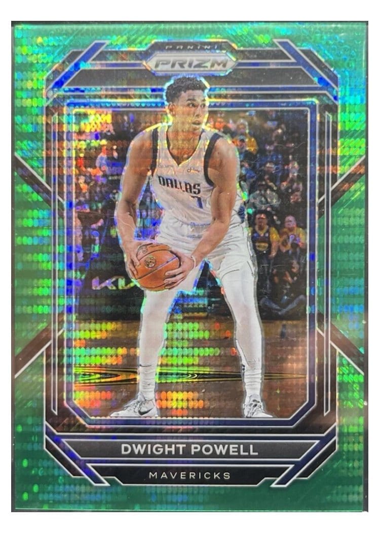 2022-23 Panini Prizm Base Set Dwight Powell Green Pulsar Prizm #187 card