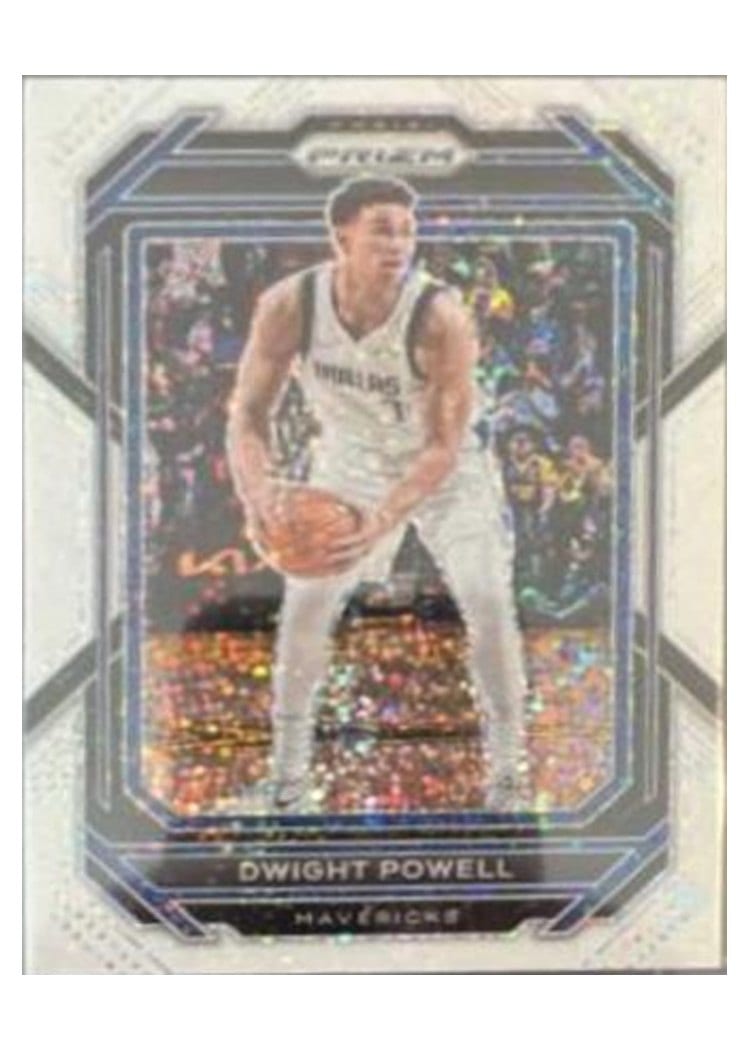 2022-23 Panini Prizm Base Set Dwight Powell White Sparkle Prizm #187 card